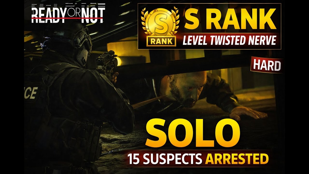 Ready Or Not alone on hardest difficulty - SRank on Twisted Nerve #readyornot #hardmode #srank