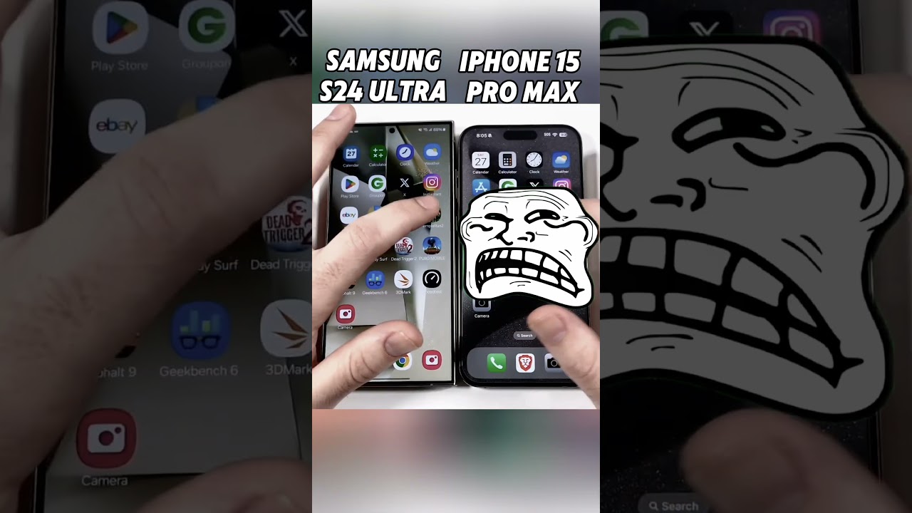 iPhone 15 Pro Max vs Samsung S24 Ultra ⚡ Speed Test Showdown! Who's Real King ?👑😱🔥#Shorts#viralvideo