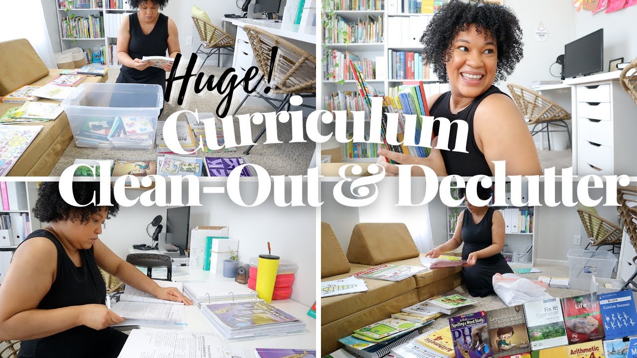 HOMESCHOOL CURRICULUM DECLUTTER and ORGANIZATION// HOMESCHOOL RECORD- KEEPING for END OF THE YEAR