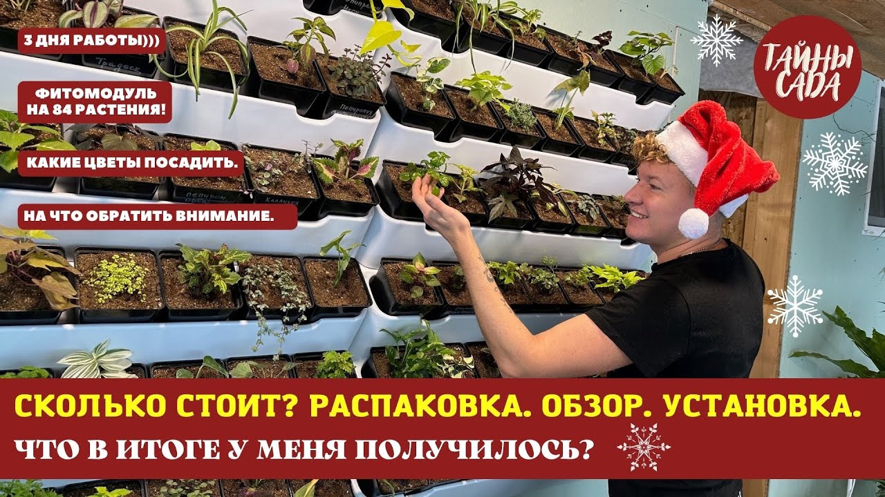 ЦВЕТЫ В ДОМЕ. ФИТОМОДУЛЬ НА 84 РАСТЕНИЯ. СКОЛЬКО СТОИТ? РАСПАКОВКА. ОБЗОР. УСТАНОВКА + ИТОГ РАБОТЫ!