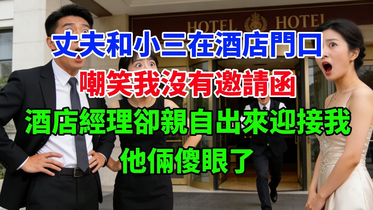 丈夫和小三在酒店門口嘲笑我沒有邀請函，酒店經理卻親自出來迎接我，他倆傻眼了#故事頻道#情感故事#家庭故事#婆媳