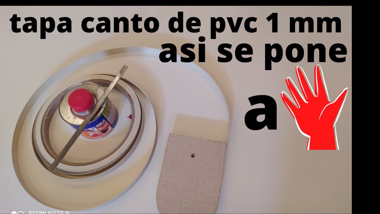 Como poner tapa canto pvc 1mm a mano🐜🐜🐜 recortar tapa cantos