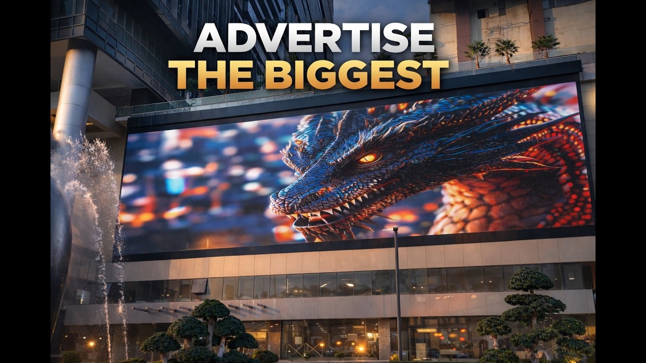 The Scale of India’s Largest Digital Billboard at SAS iTower Hyderabad #IndiaBiggestScreen #dooh