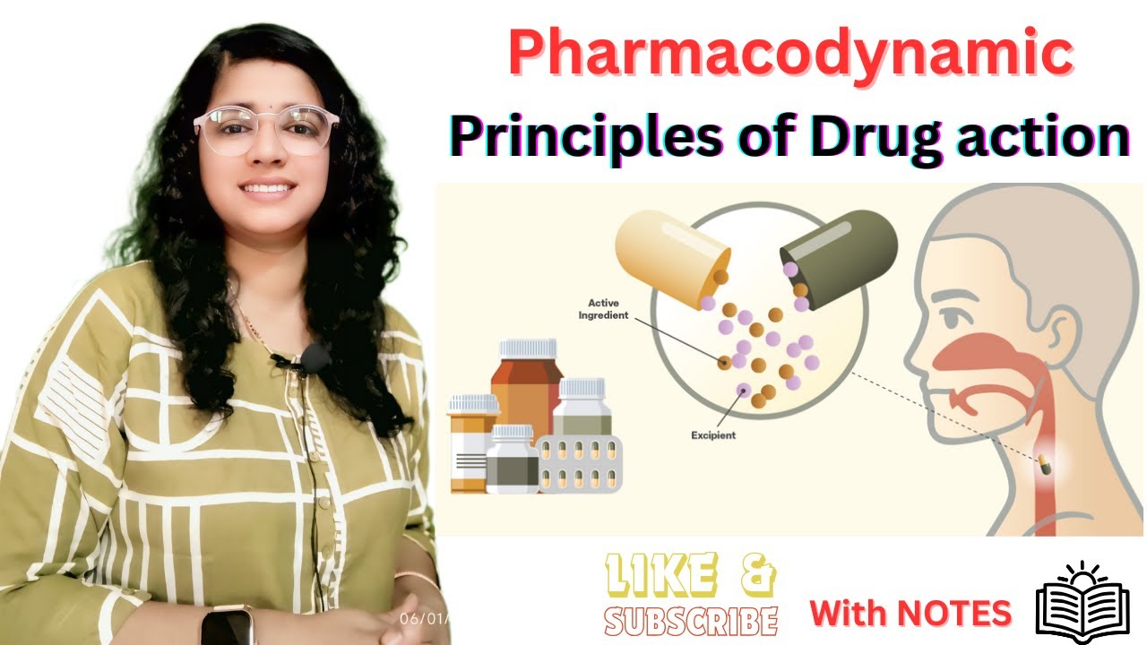 Pharmacodynamic💊-Principles of Drug Action✅| General Pharmacology | Pharmacology Semester 4 B. Pharm