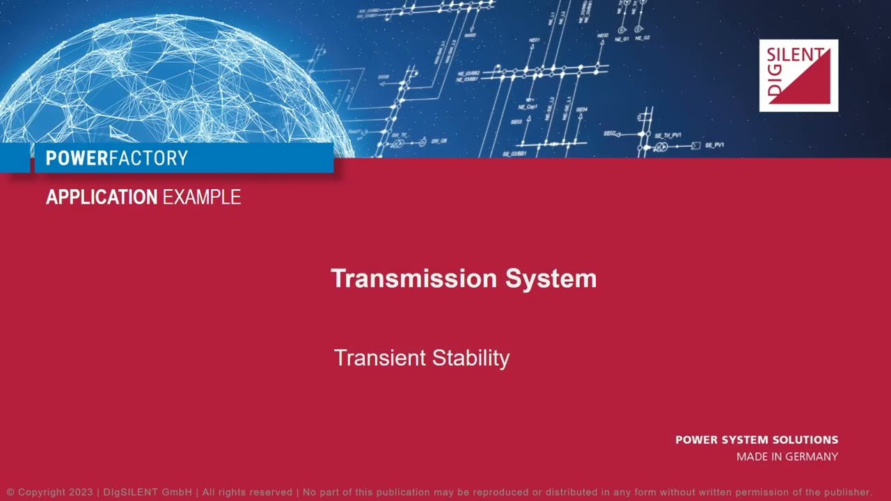 PowerFactory &ndash; Transmission System &ndash; Transient Stability