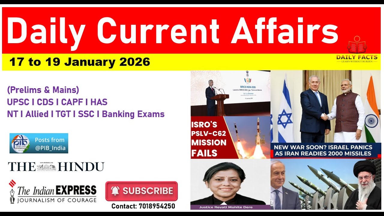 19 January 2026 Current Affairs I HAS Prelims 2026 Current Affairs