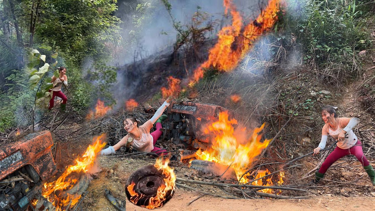 Restarting a KUBOTA tractor abandoned on the hill due to a serious fire. Can it be recovered?
