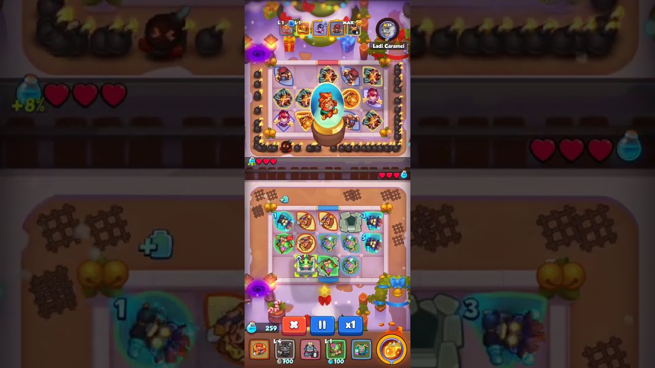 (Replay) Tesla level 7 Vs Hunter level Max|Rush Royale Gameplay Indonesia