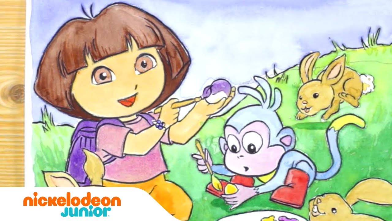 1, 2, 3… Coloriage ! | Dora l'exploratrice! | Des lapins et des oeufs! | NICKELODEON JUNIOR