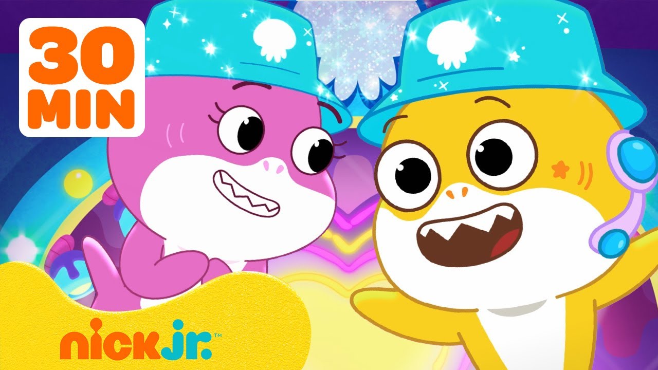 Baby Shark Sings on the Big Stage! 🎤 w/ Anderswim & William | 30 Minute Compilation | Nick Jr.