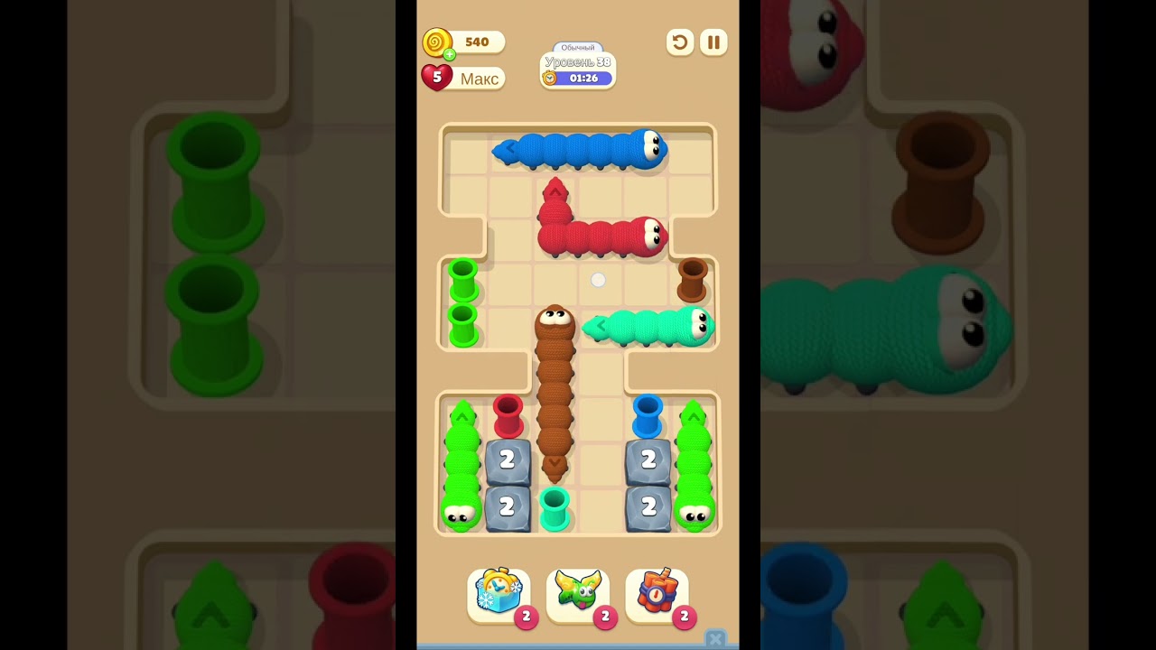 Wormmy Slither Puzzle Walkthrough Levels 36–40 | Smart Solutions & Clean Gameplay 🧩🐍
