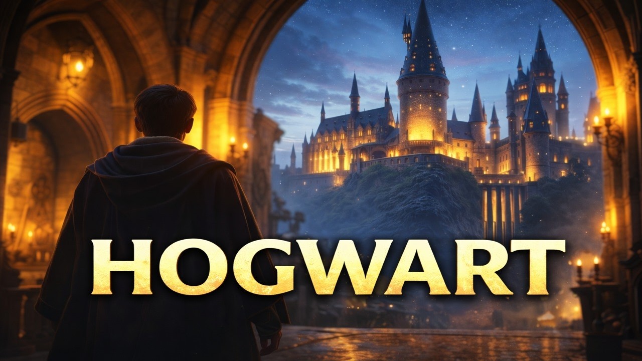 RELAXING HOGWARTS LEGACY WALK 🏰 | MAGICAL CASTLE SOUNDSCAPE