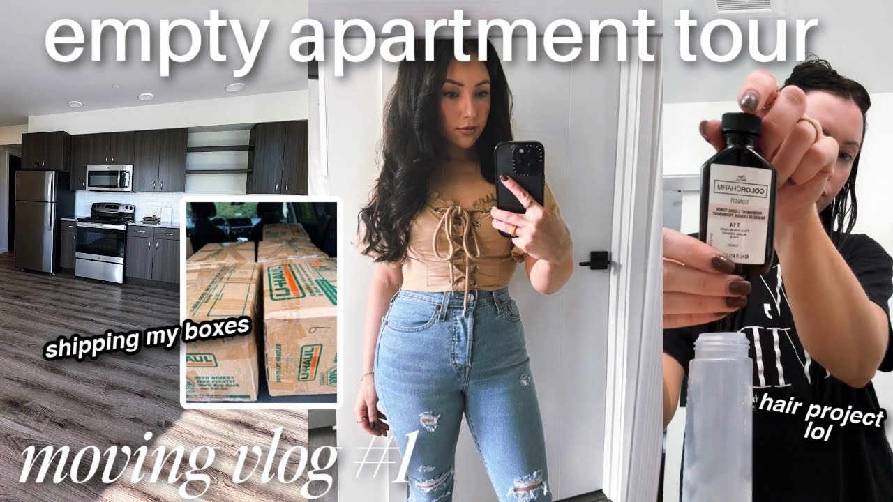 empty APARTMENT TOUR! 🏡 let the moving begin, sally beauty trip / MOVING VLOG ep 1