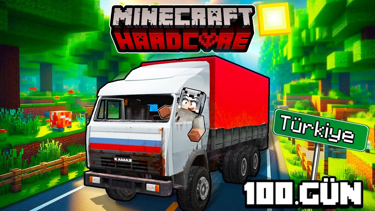 100 GÜN BOYUNCA KAMYONCU OLMA FİLMİ - Minecraft