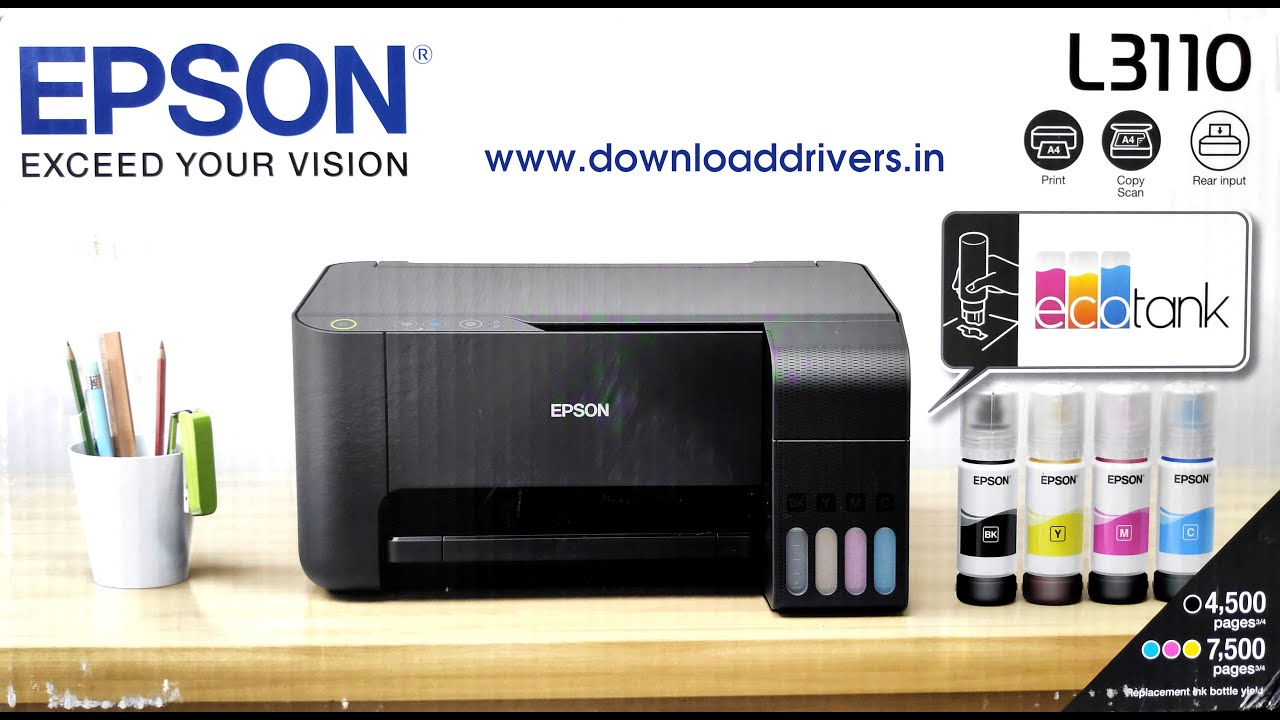 Epson L3110 printer unboxing and Ink charging steps