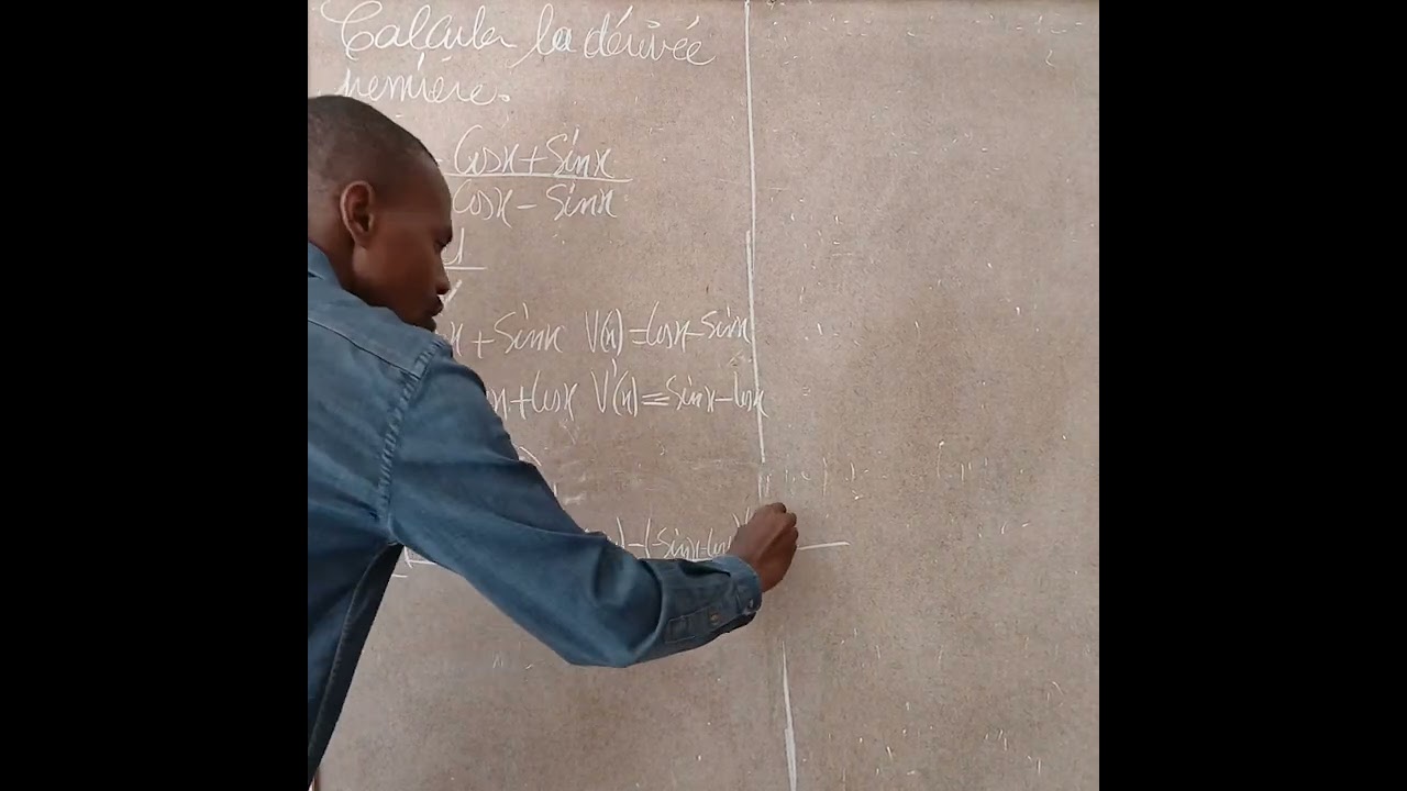 Dérivée première d'un quotient qui ayant des fonctions circulaires (sinus, cosinus).