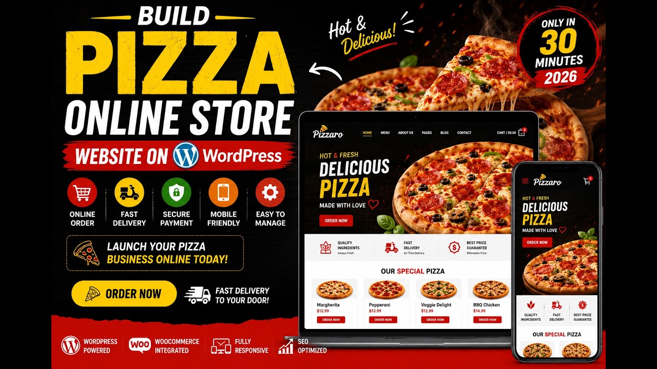 How to Create a Pizza Website on WordPress only in 30 minutes 2026