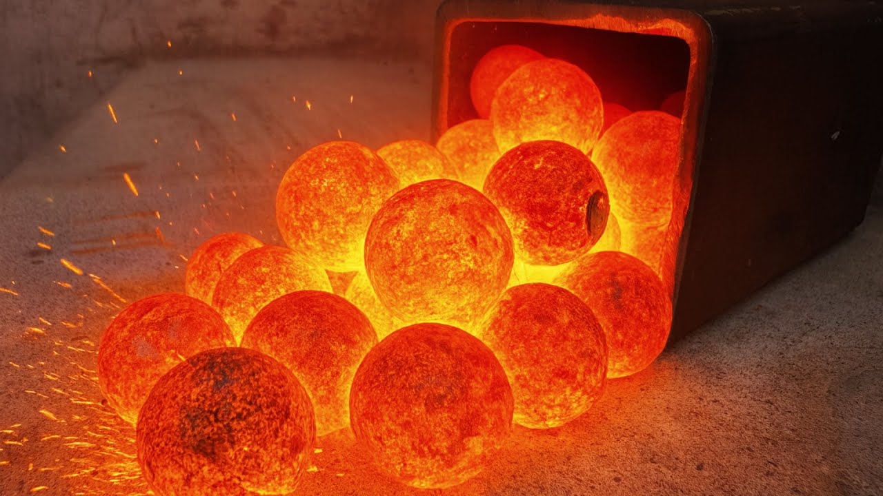 Forging a High-Carbon Damascus Knife from Bearing Balls