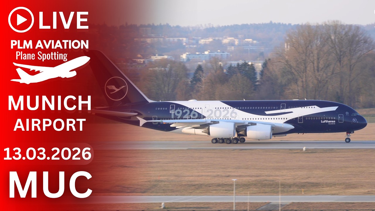 🔴 LIVE MUNICH AIRPORT FRIDAY ACTION with 100 YEARS A380 TAKEOFF to SFO - PLANE SPOTTING LIVESTREAM
