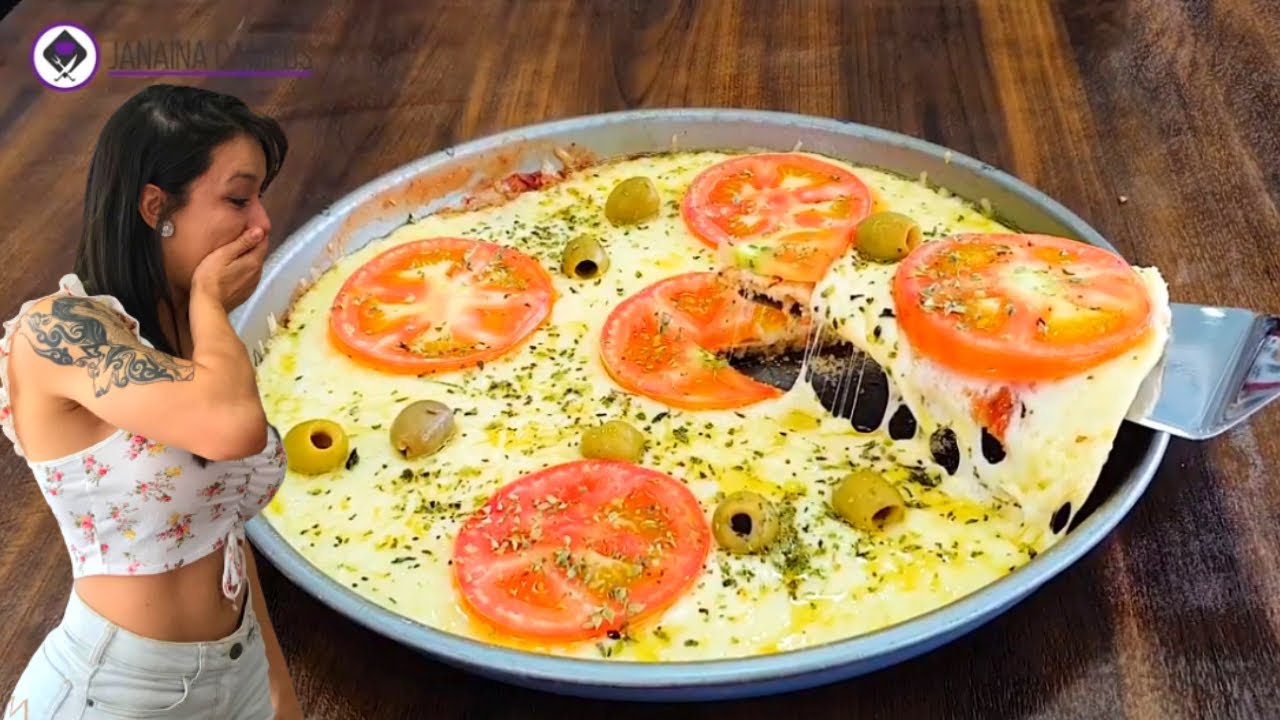 🍕PIZZA DE TAPIOCA - SEM GLÚTEN - SUPER RÁPIDA E FÁCIL - SAUDÁVEL E DELICIOSA
