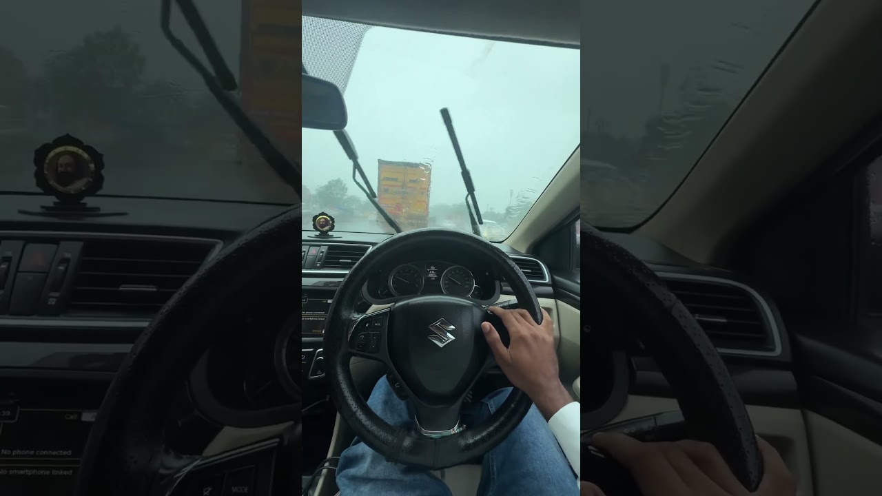 Rainy weather and Long drive #maruticiaz #gujarat #longdrive #bestday