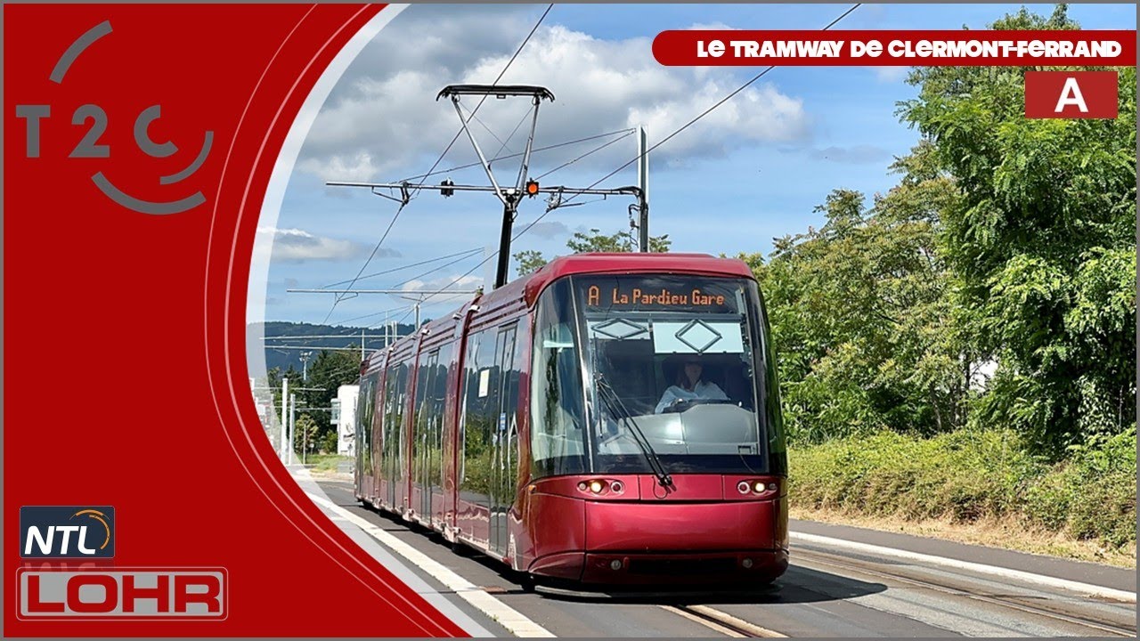 [Tramway] La ligne A du réseau T2C de Clermont-Ferrand.