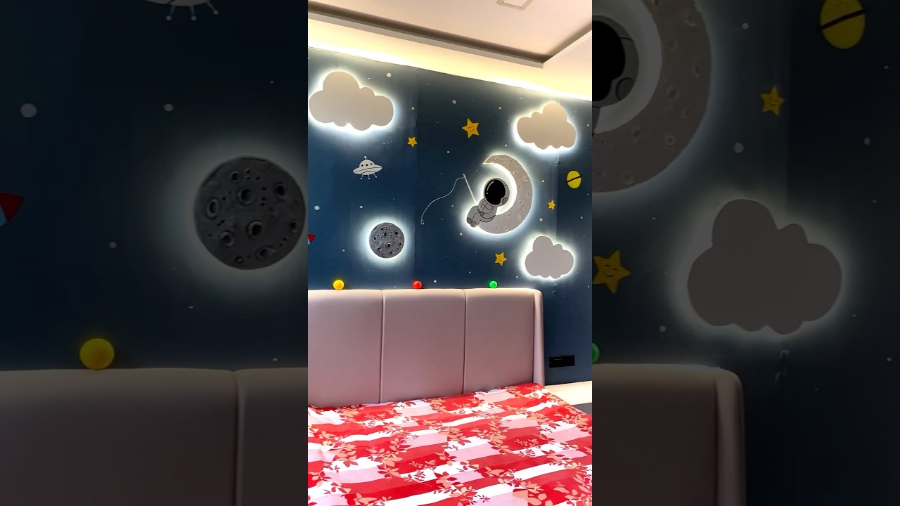 New wall art for kids room #kidsroomart #wallart #galaxy