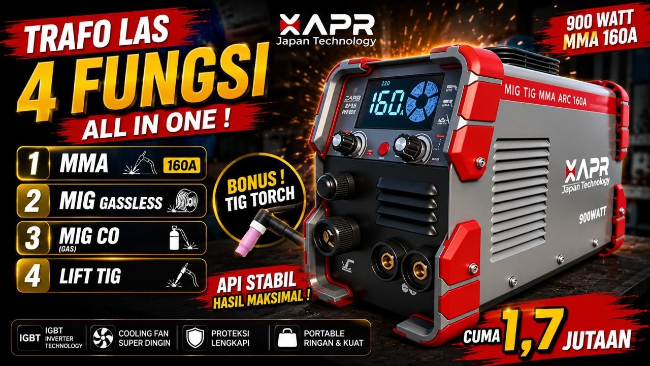 Gila!! 1,7 jt Paketan Lengkap APR Travo Las 4in1 160A AP39PROMAX