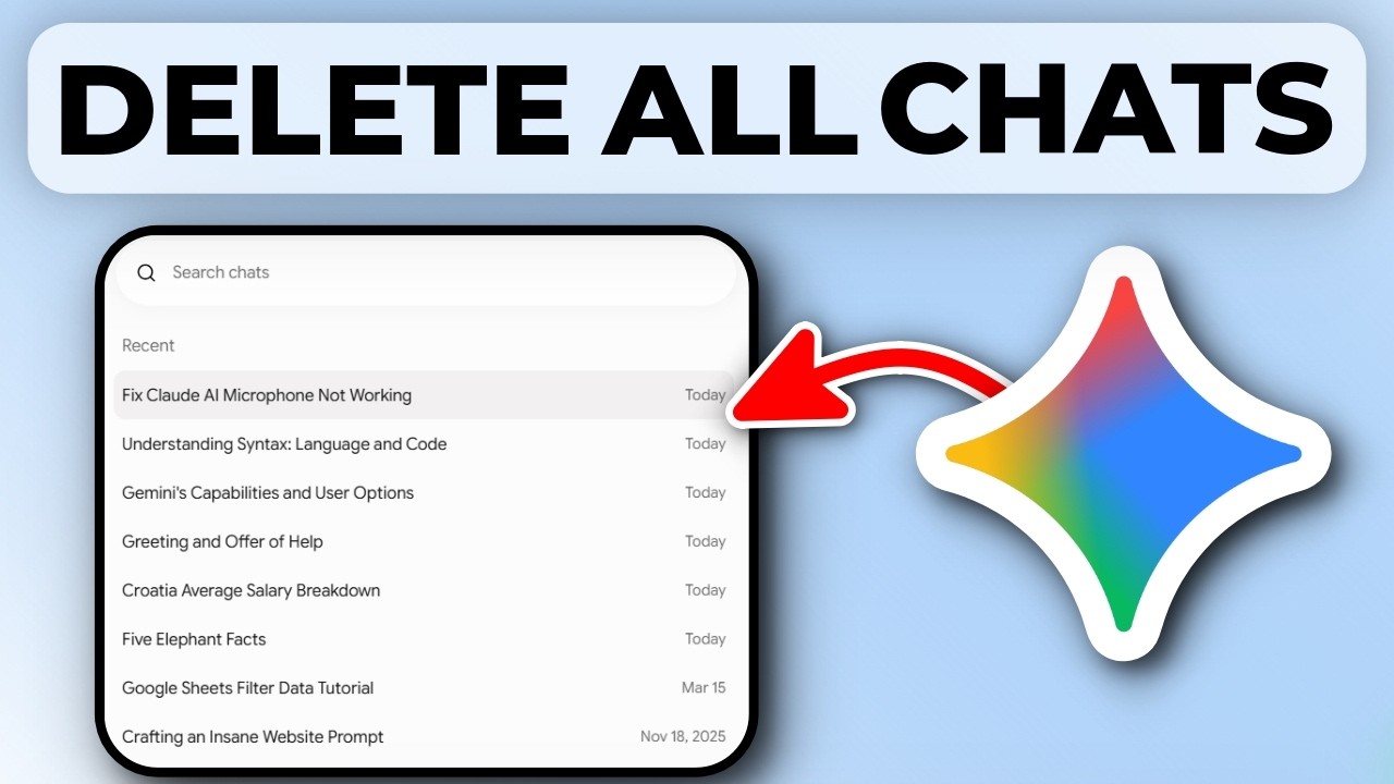 How to Delete All Chats in Google Gemini (Clear History)
