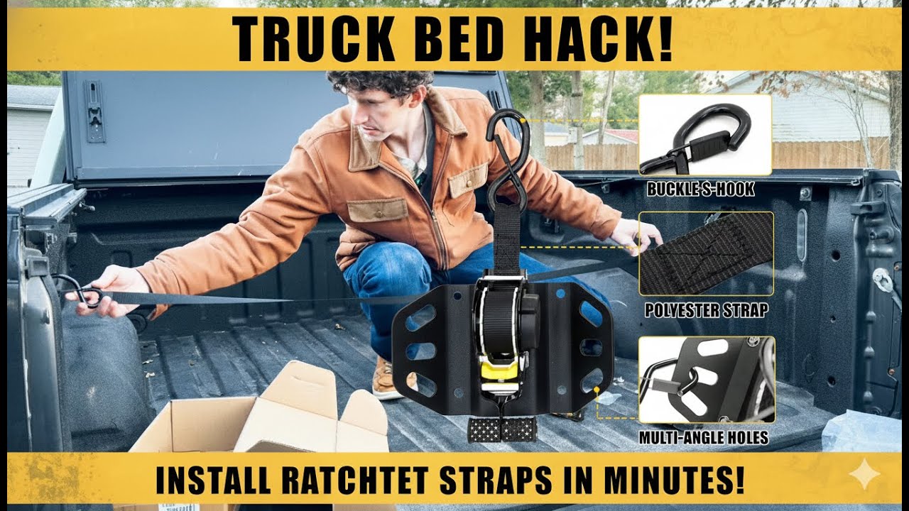 Maxzina Permanent Mounted Retractable Ratchet Straps | Honest Review