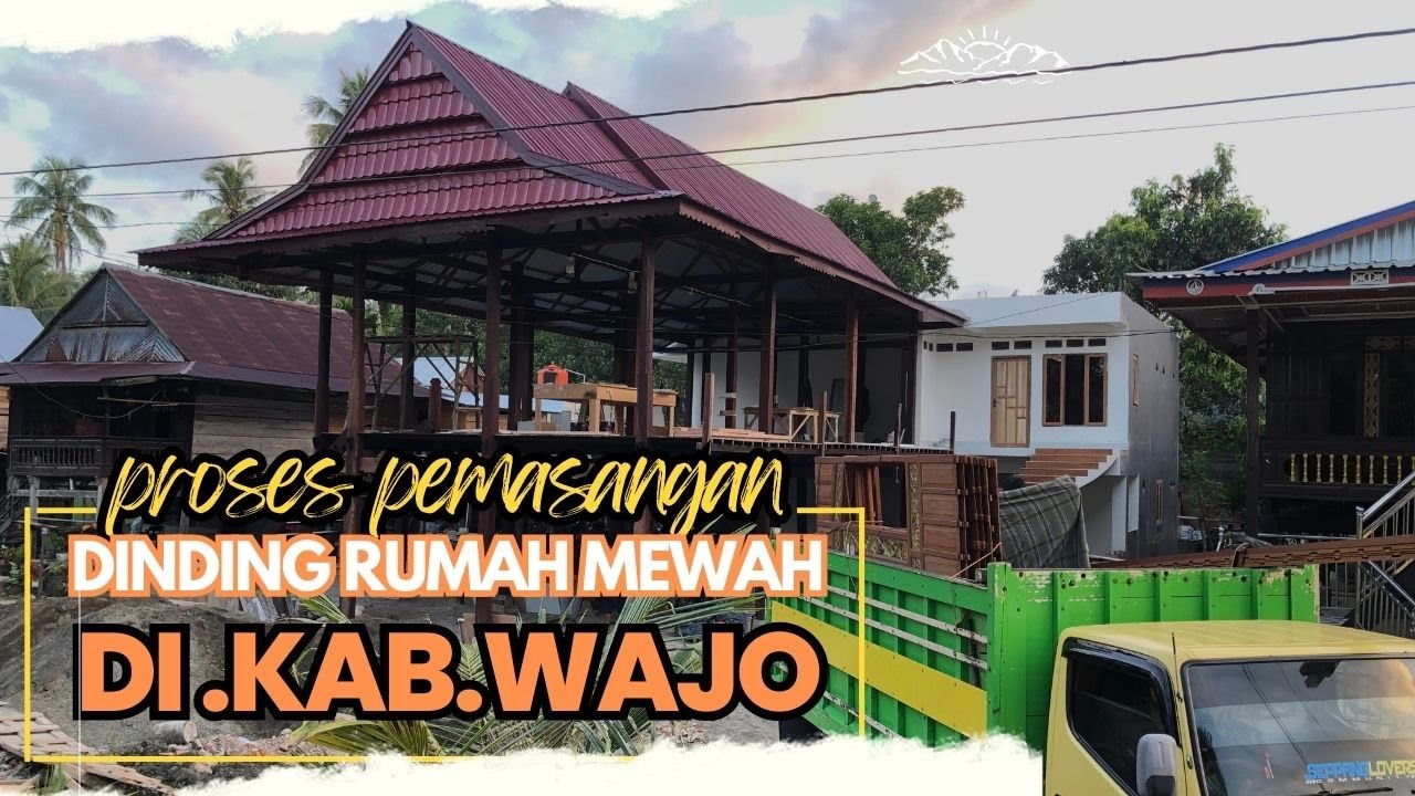 Proses Pemasangan Dinding ukiran Rumah Panggung khas bugis, dari awal sampai Selesai di Kab.Wajo