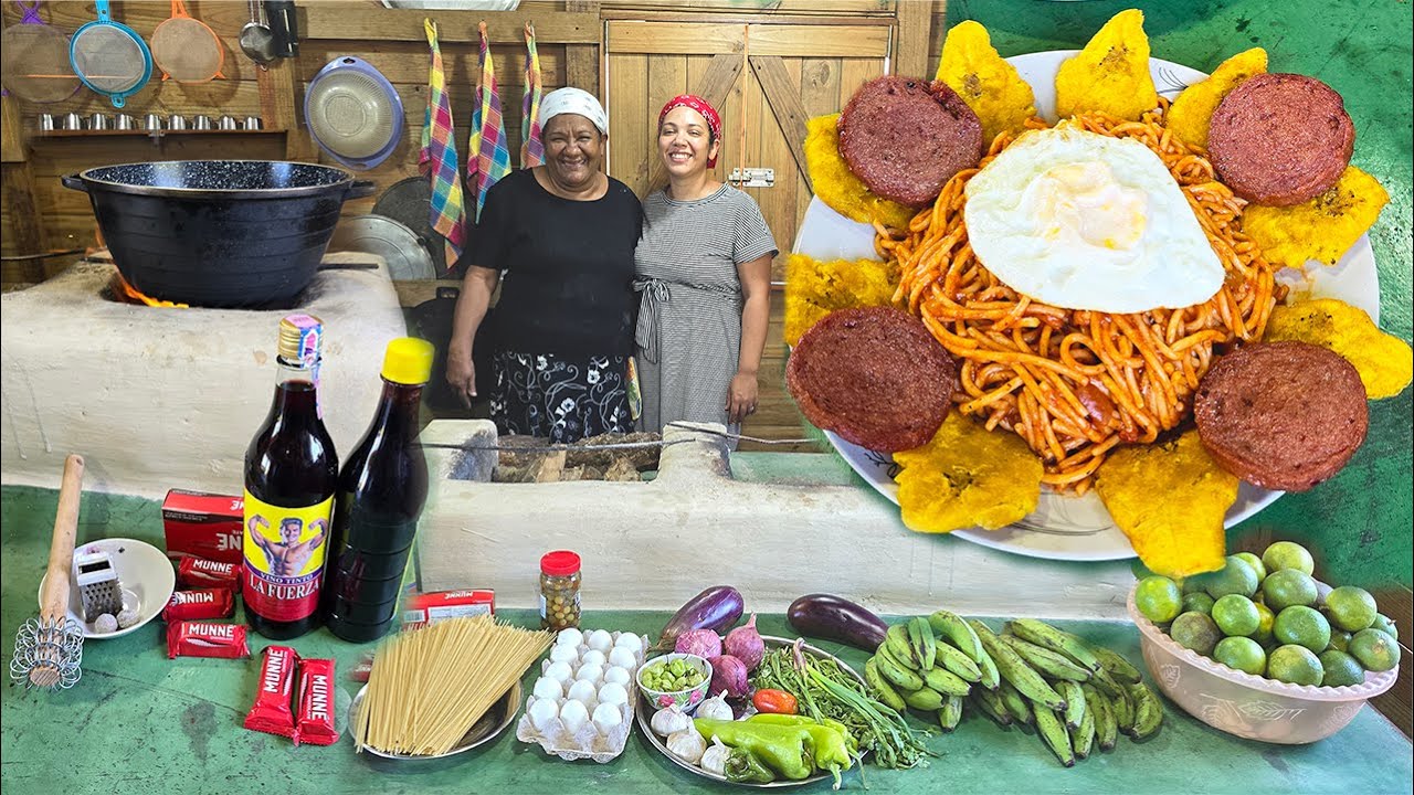 LA BANDEJA PAISA DOMINICANA comida t&iacute;pica YULI SE LA TOMO Y SALIO EMBARAZADA. La vida del campo