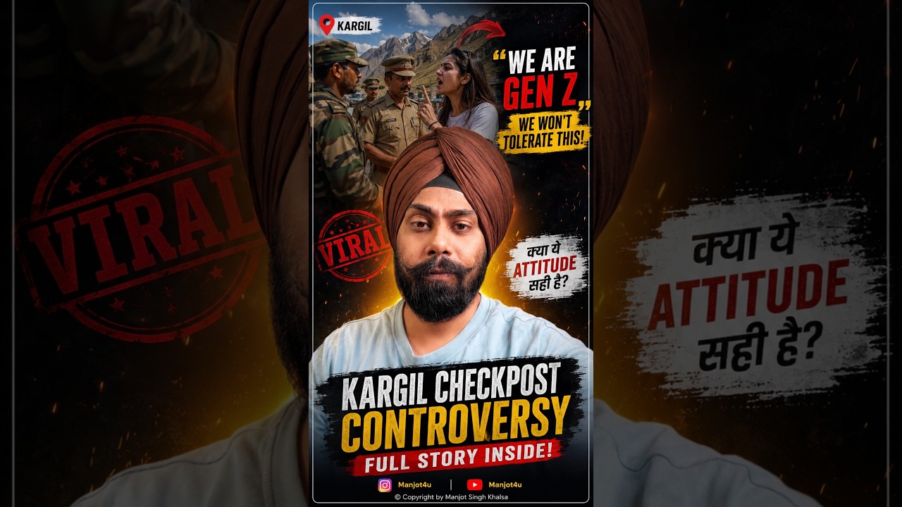 &ldquo;WE ARE GEN Z!&rdquo; 😳 Kargil Checkpost पर Viral Girl का Security Forces से विवाद | Full Story | 21 Aug