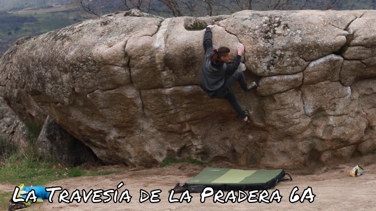 La Travesía de la Pradera 6A | Boulder Zarzalejo | Sector la Pradera