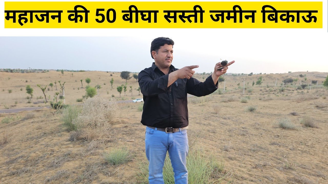 महाजन की 50 बीघा सस्ती जमीन बिकाऊ। Mahajan Rajasthan ki bikau Jameen। Rajasthan property। #land