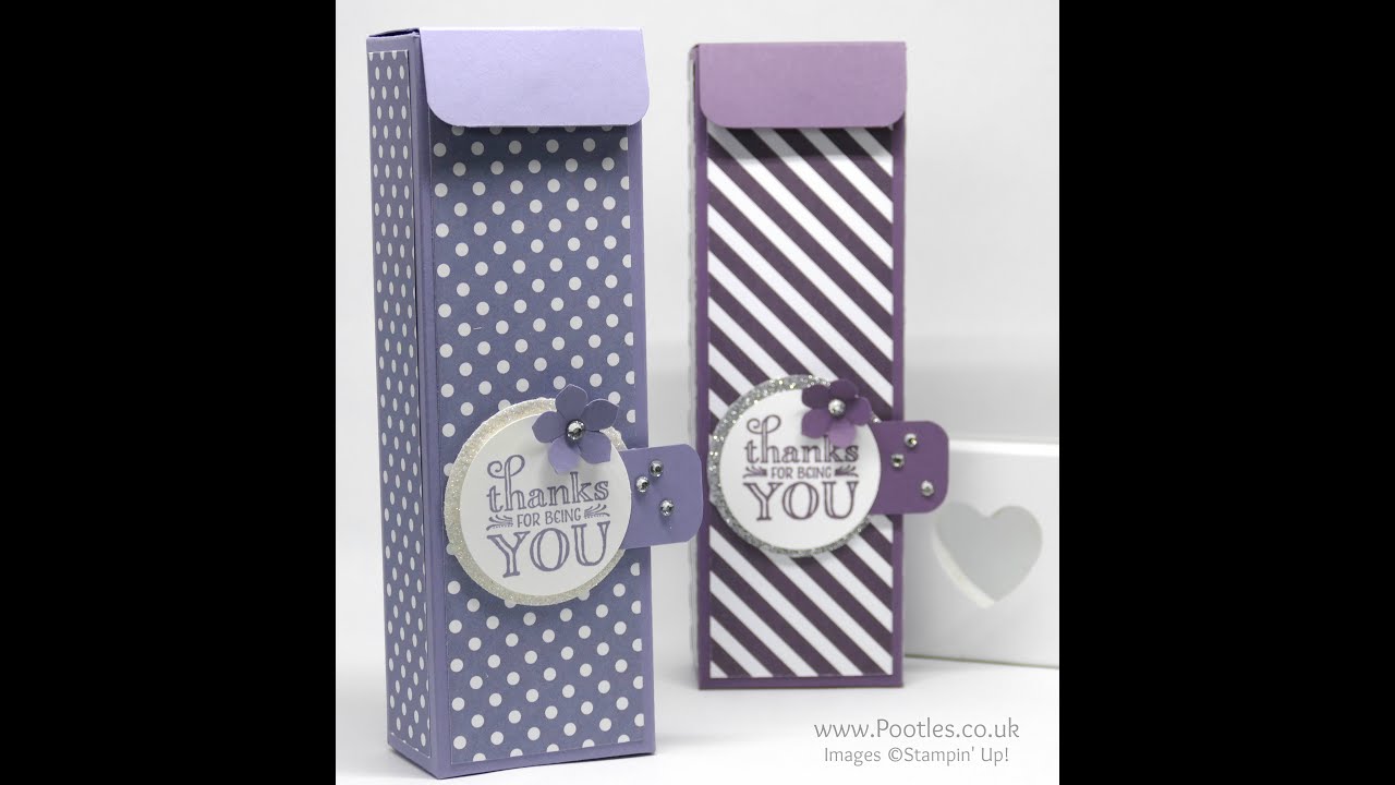 Tall Cute Box using Stampin' Up! Me = Grateful Stamp Set