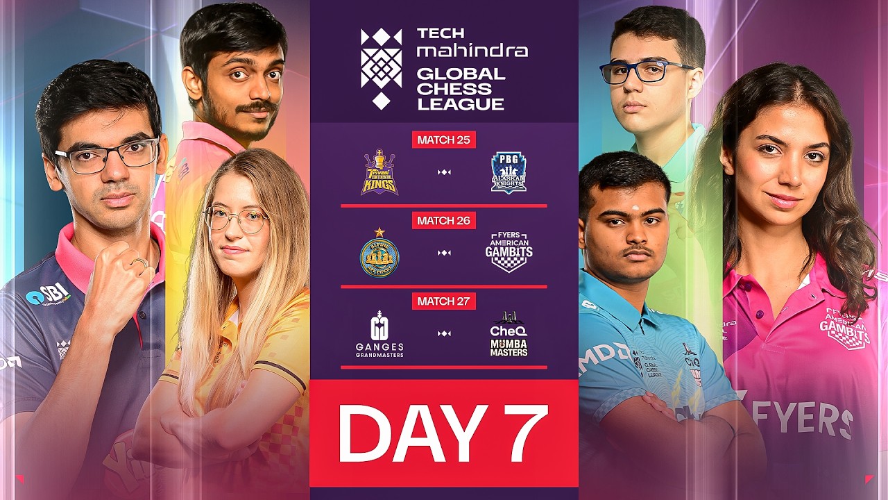 Anand vs Firouzja, Magnus vs Sindarov  | Global Chess League Day 7
