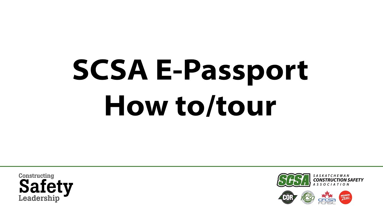 SCSA E-Passport How To/Tour