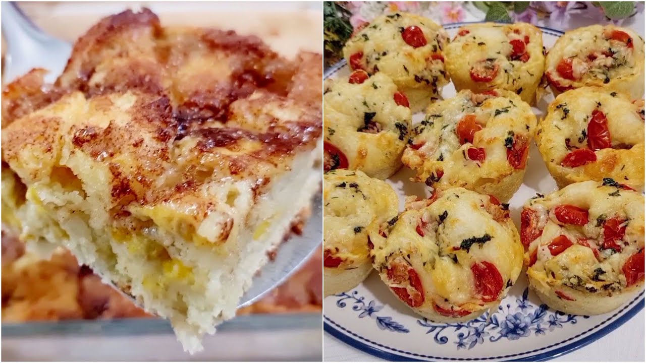 Два простых и особенных рецепта к кофе! Банановый пирог со сливками и мини-фокачча!