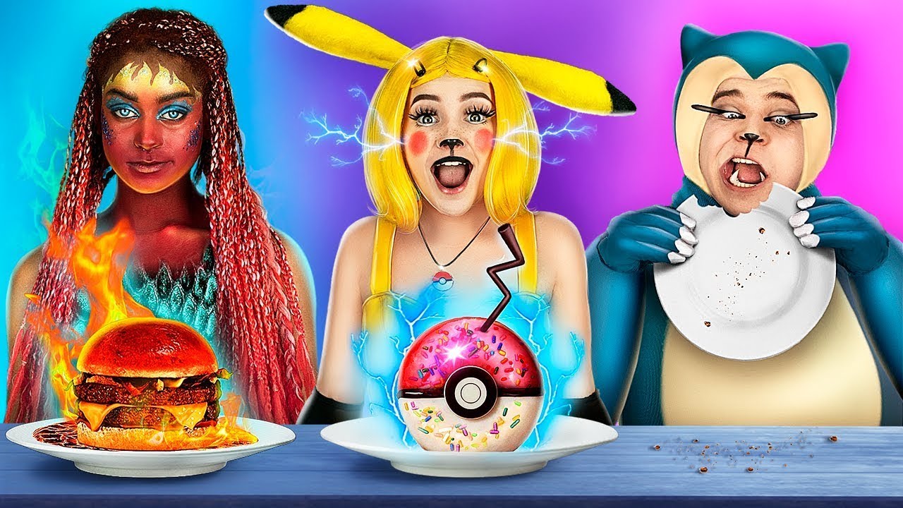 ポケモン フードチャレンジ！ ポケモンvs食べ物！ ピカチュウ in リアルライフ！