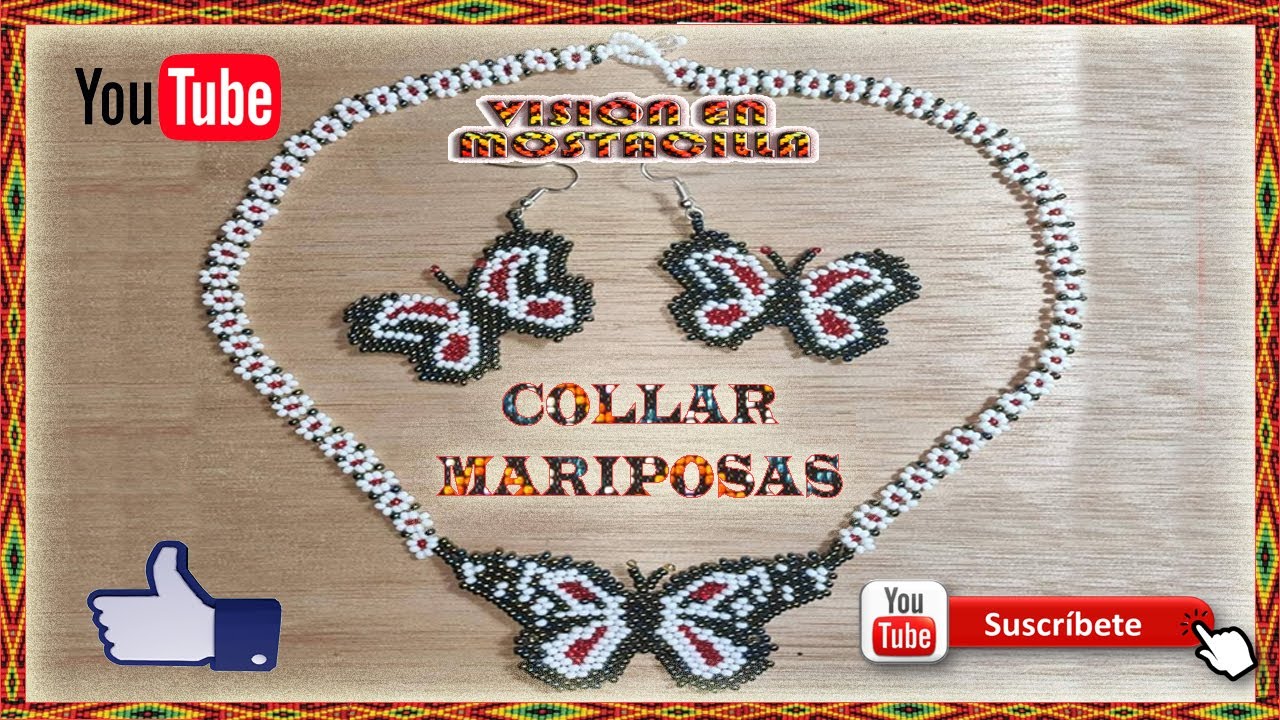 COLLAR MARIPOSAS EN CHAQUIRA O  MOSTACILLA  PARTE 1