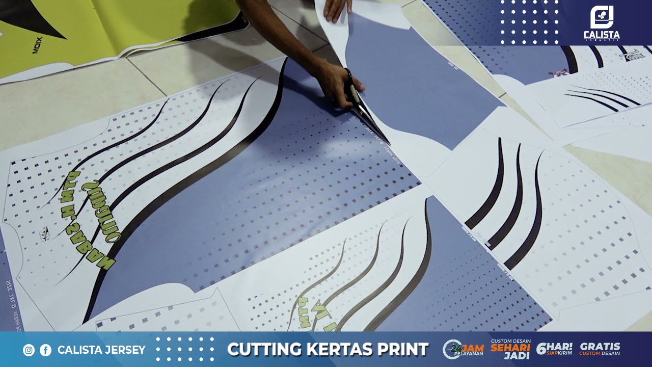PROSES CUTTING KERTAS PRINTING, CALISTA JERSEY