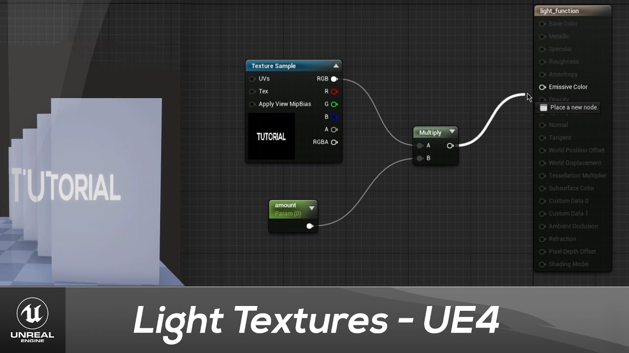 How to Project a Texture using lights in Unreal Engine - Quick UE4 Tutorial