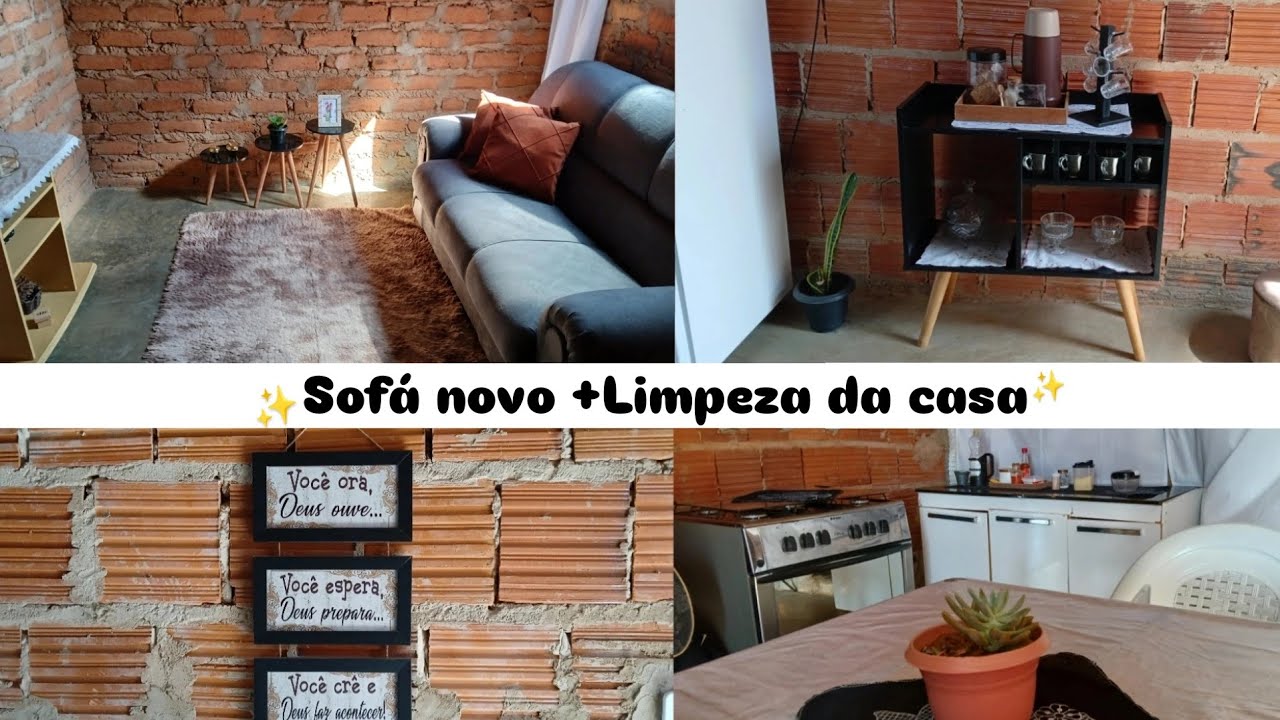 MEU SOFÁ NOVO CHEGOU !! +LIMPEZA E ORGANIZAÇÃO DA CASA 🏠