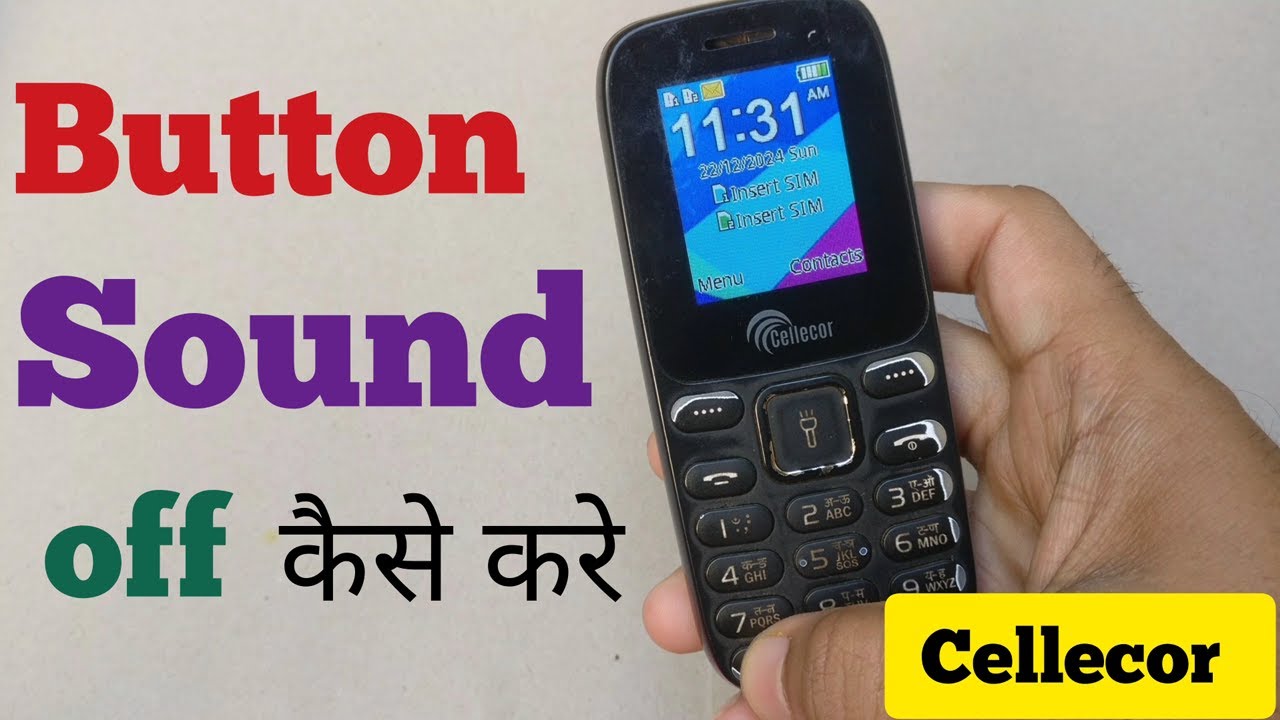 Keypad mobile button sound off - Cellecor mobile phone keypad sound band kaise kare