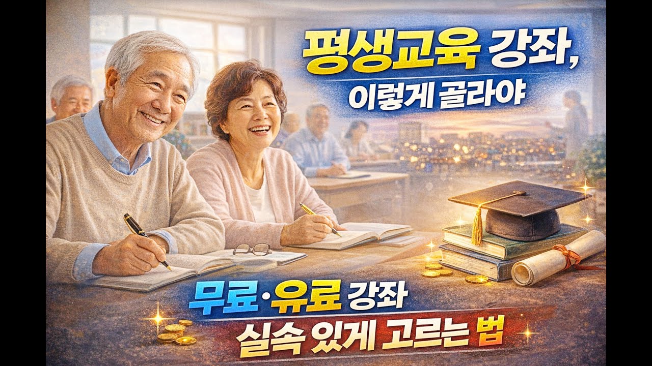 평생교육 강좌, 이렇게 골라야 실패 안 합니다