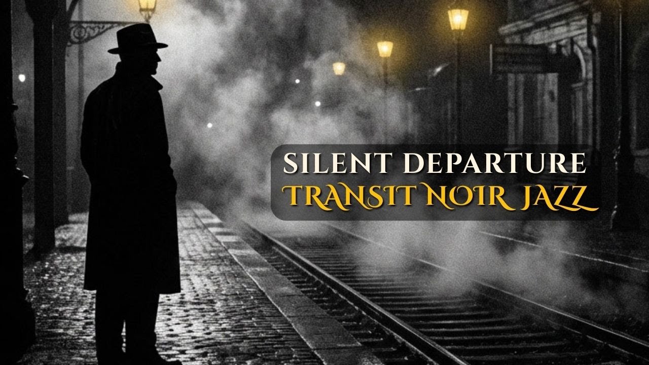 Noir Jazz for Late Night Transit | The Last Train Home 🚂 (Train Station Noir Ambience)