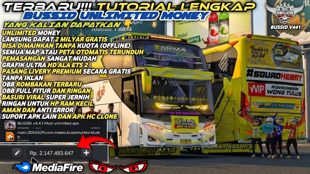 UPDATE BUSSID 4.4.1 !! CARA PASANG APK + OBB BUSSID V4.4.1 TERBARU | BISA SEMUA HP