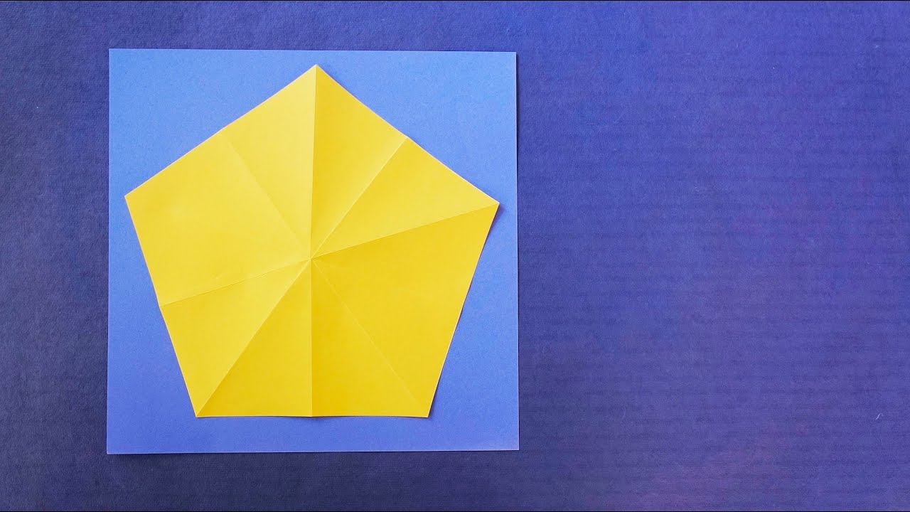 How to make a pentagon from a square :: Pent&aacute;gono a partir de un cuadrado