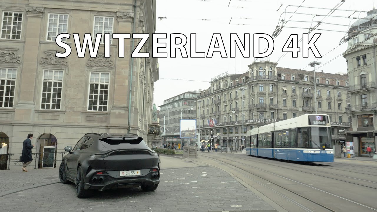 Zurich 4K - Swiss New York City - Driving Downtown